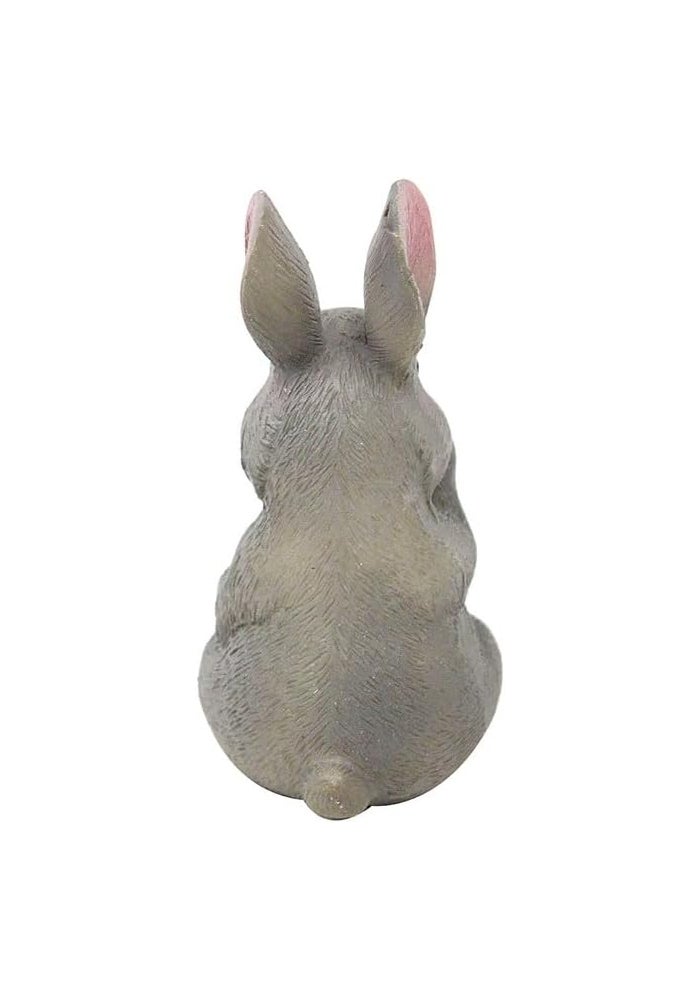 DAISO Grey Rabbit Gardening Ornament - Image 3